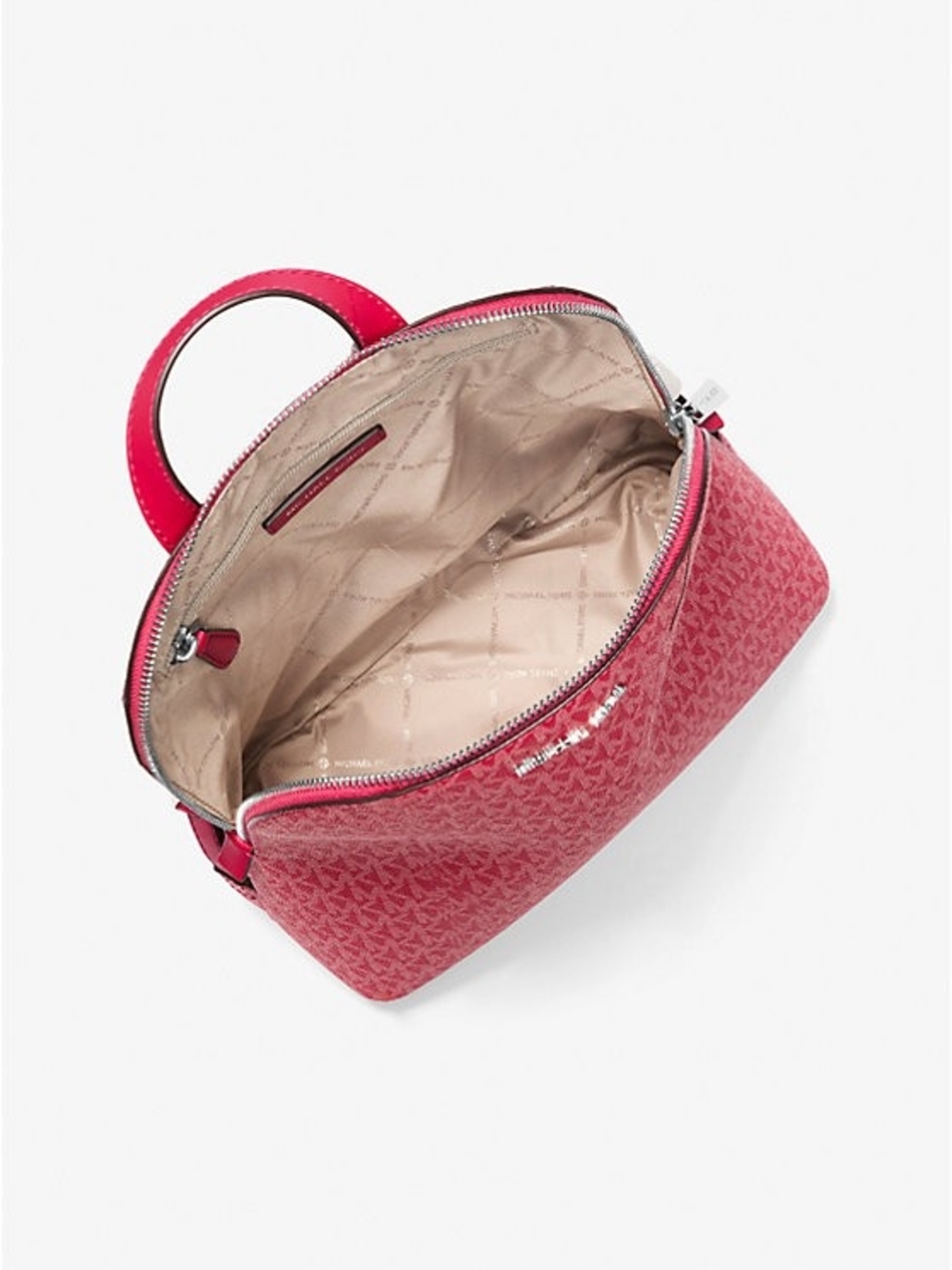 Michael Kors Hot Pink MK Logo Backpack - Picture 3 of 3